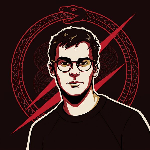 Illustrated portrait of Lucas Rose-Winters